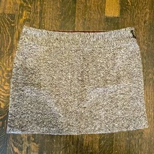 J.Crew Espresso/Cream tweed mini skirt size 10